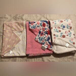 Carter's, Lila & Jack Pink and Floral Kids Blanket Trio